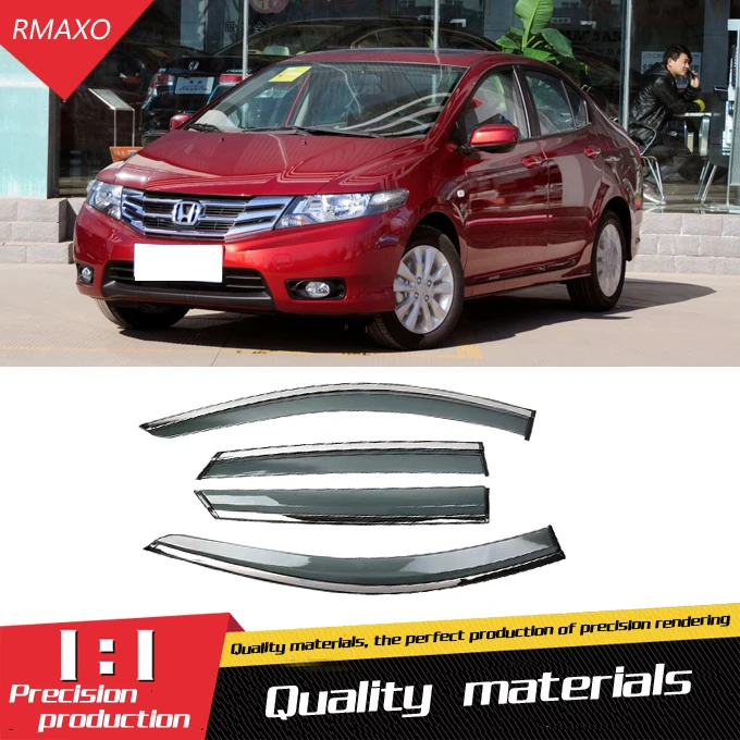 Пластиковый козырек для окна HONDA CITY 2008 2014 вентиляционные оттенки защита от солнца