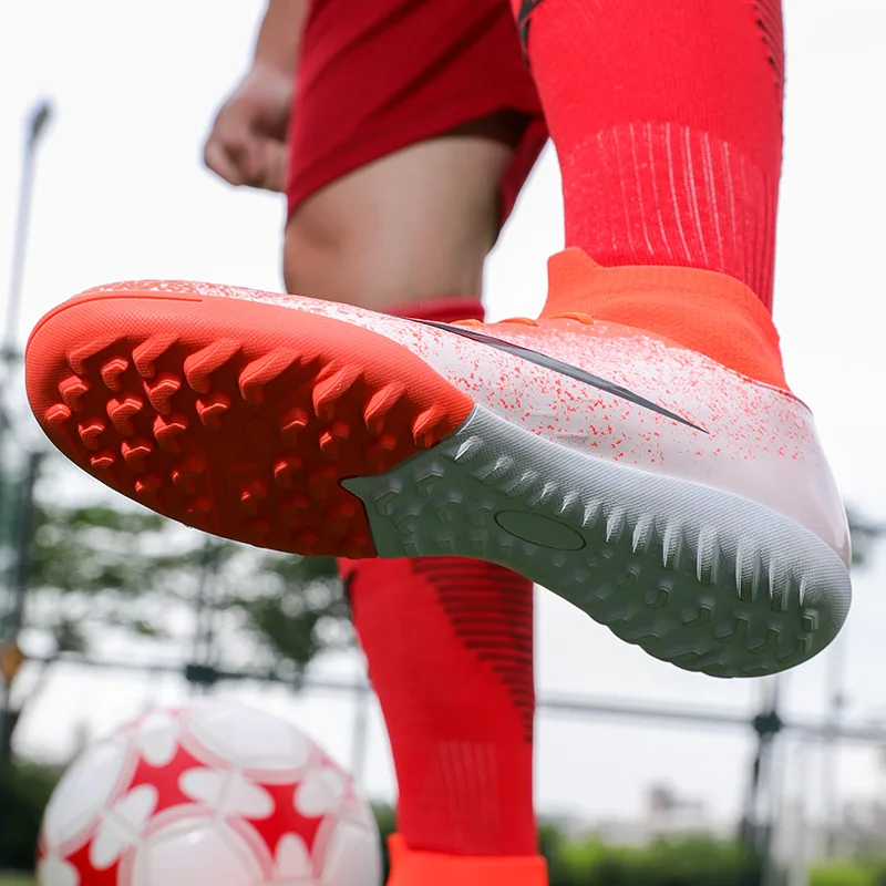 

Soccer Shoes Men Sneakers Athletic Sport Football Boots Man Outdoor Turf Cleats Training High Tops Botas De Futebol Hombre