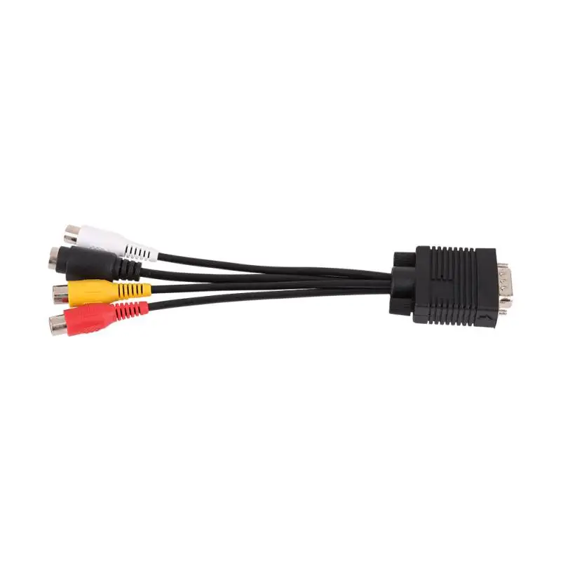 1 шт. VGA штекер S-Video 3 RCA разъем Женский Композитный AV ТВ выход адаптер конвертер