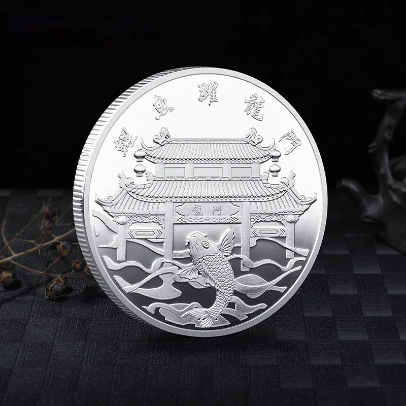 

Chinese Virtue Challenge Coin The Carp Has Leaped Through The Dragon's Gate Go Ahead Get Over Life's Struggle We Will Succeed