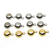 20pcs stainless steel necklace pendant pinch clips bails spacer beads for jewelry making big hole beads diy charm bracelets