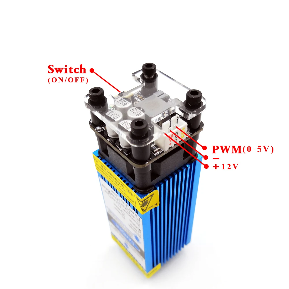 Лазерный модуль с фиксированным фокусом 15 Вт 3018 нм режущая головка 3P TTL/PWM