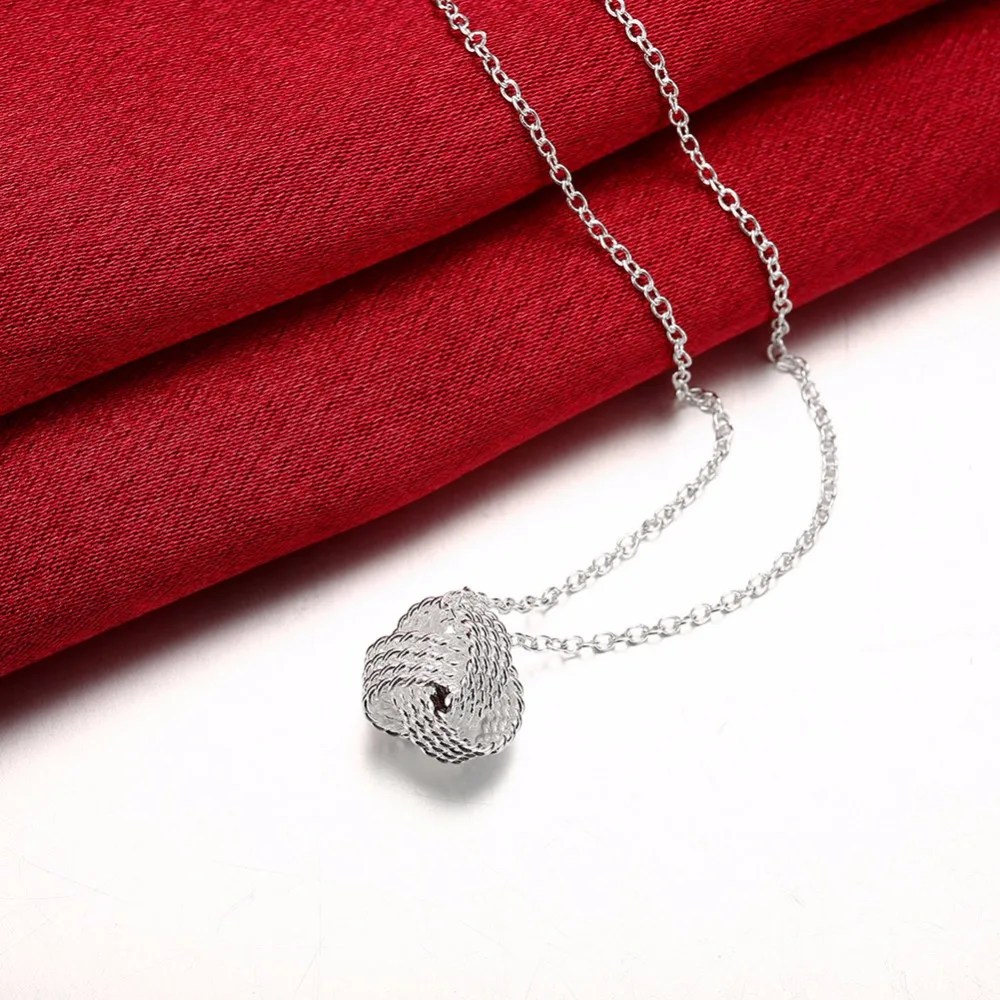 

Hot Sale Wholesale Fashion Jewelry Set Silver 925 Rose Ball Slide Necklace & Earring joyas de Prata Valentine's Day Gifts Bridal