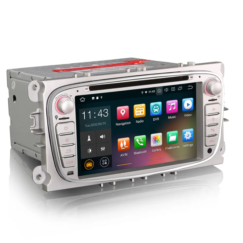 7 "Android 10 0 OS автомобильный DVD Мультимедиа GPS Радио система для Ford C Max 2008 2010 Mondeo 2007