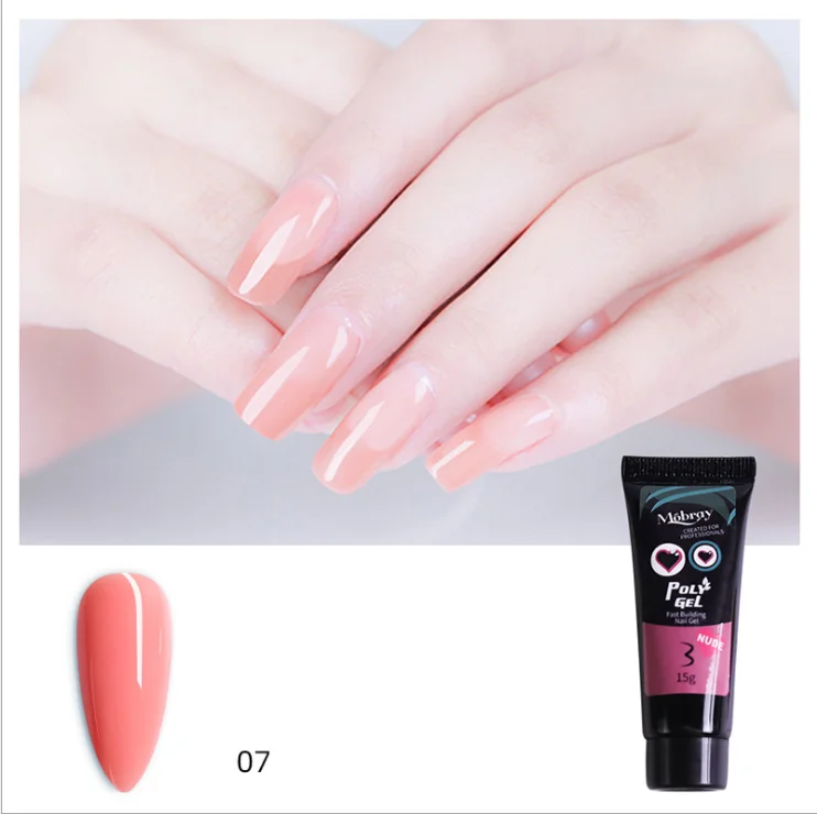 

15ml Nail Acrylic UV Gel Pink UV Gel Varnish Builder Nail Gel Slip Solution Quick Building For Nail Art Extension