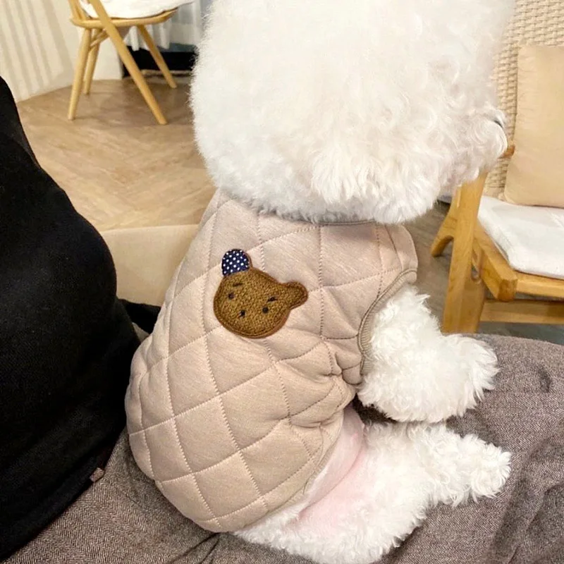 

Autumn and Winter Clothes Thickened Pet Cotton Padded Clothes Teddy VIP Bixiong Bomei Cat Small Dog Dog Clothes Overall for Dogs