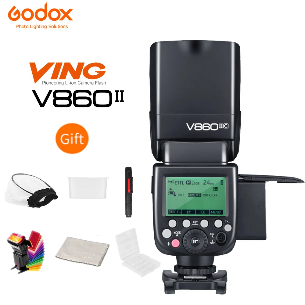 Godox V860 II V860II-S V860II-C 860II-N Speedlite литий-ионный аккумулятор быстрая вспышка HSS для Sony A7 A7S