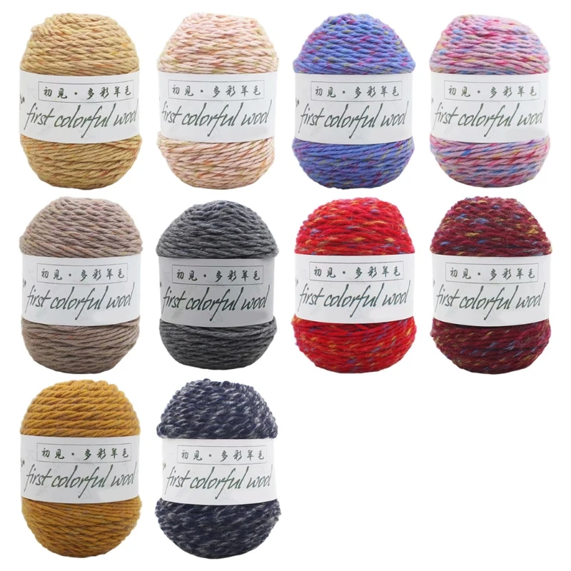 1 рулон 100 г 6 прядей камвольной цветной шерстяной пряжа для вязания крючком