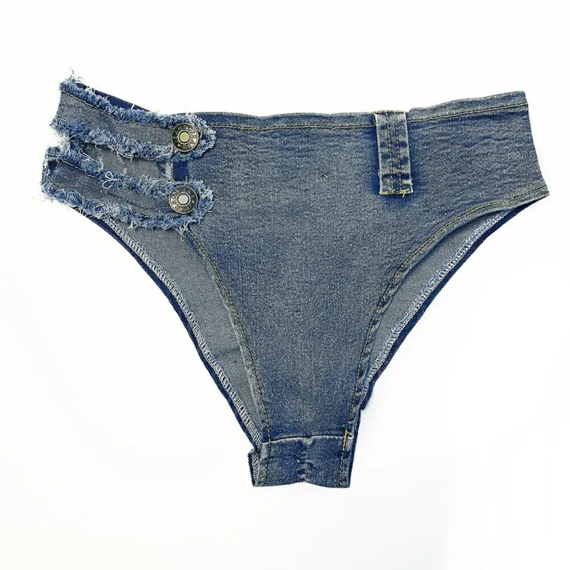 

New European and American Summer and Autumn Women's Denim Shorts Hot Pants Nightclub Women's Sexy Low-waist Jeans