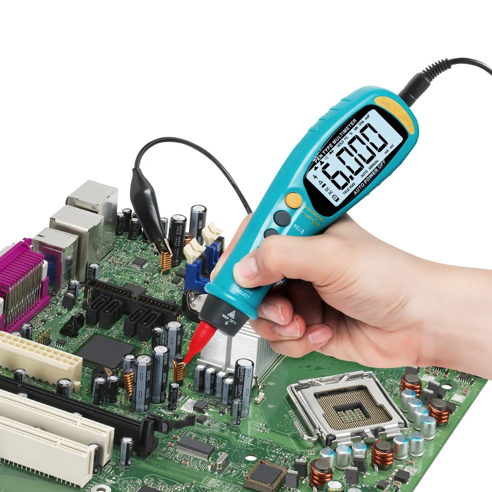 

True RMS NCV 6000 Counts Pen Type Digital Multimeter Auto-Rang AC/DC Voltage Resistance Capacitance Temperature Tester Electron