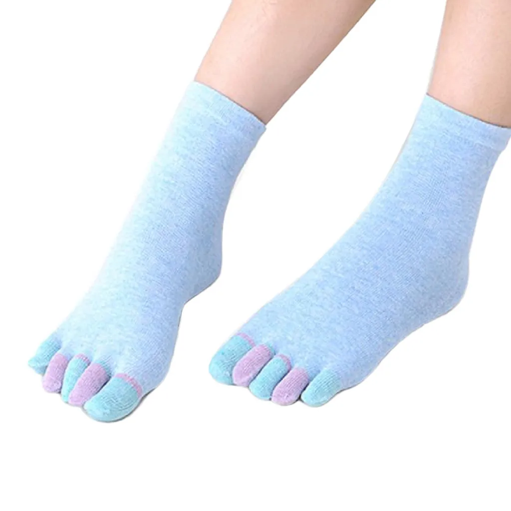 Женские носки хлопковые для занятий йогой спортзала Нескользящие массажные с