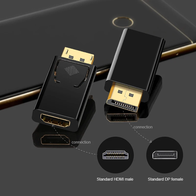 Адаптер DisplayPort в HDMI совместимый конвертер DP адаптер для HD ТВ кабеля Видео Аудио ПК