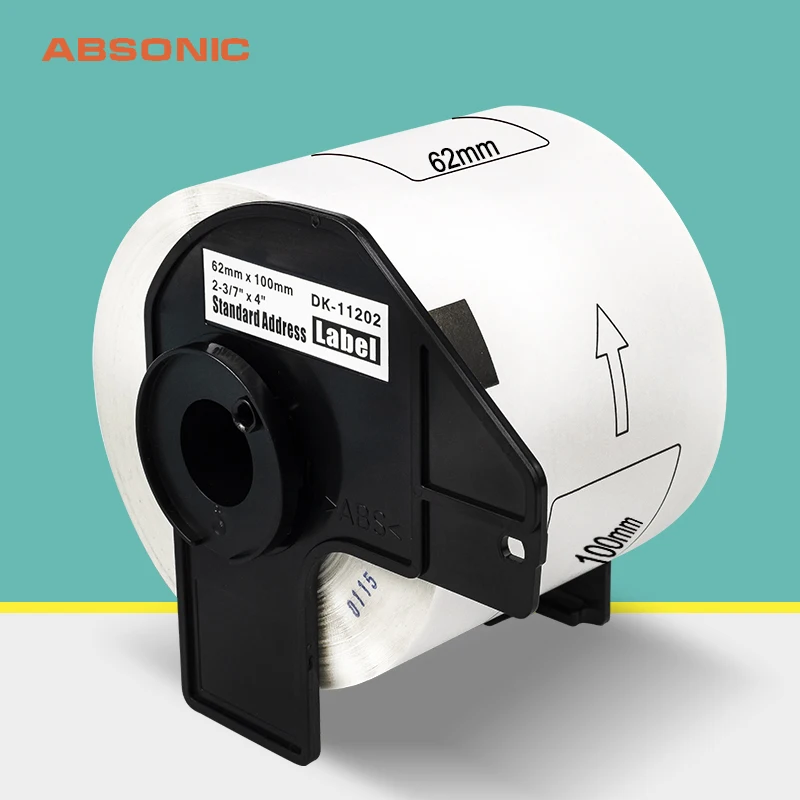 Рулонные бумажные этикетки Absonic DK 11202 для Brother 62*100 мм совместимы с принтером QL500