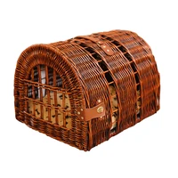 Rattan Woven Four Seasons Bichon Doghouse Cathouse Pet Bed Teddy Small Dog VIP House Removable and Washable Winter Yurt