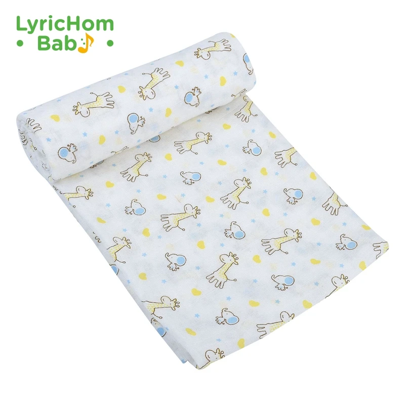 

LyricHom Baby Soft Cotton Baby Blankets Newborn Swaddle Towel Muslin Blanket Baby Feeding Burp Cloth Scarf Muslin Swaddle Bamboo