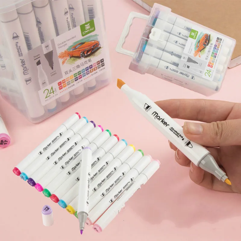 12 18 24 36 цветные маркеры манга для рисования ручка на спиртовой основе эскиз