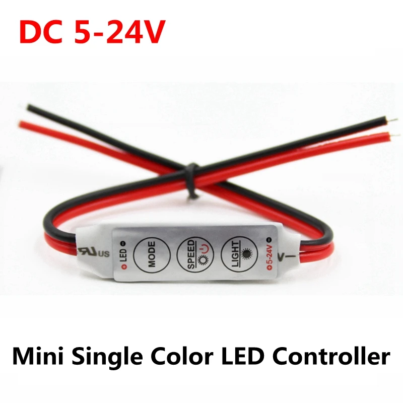 10Pcs DC12V 24V 3*4A Mini Led Controller Dimmer Driver to Control Single Color Led Strip Light SMD 2835 3528 5050 5630 3014