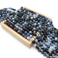 6 8 10mm natural stone beads round faceted blue dragon pattern agate loose stone beads for jewelry making diy bracelet necklace