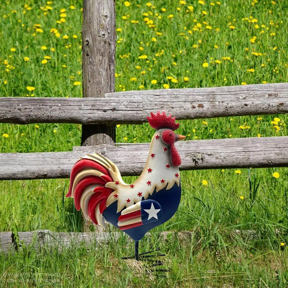 

New Resin Figurine Rooster Sculpture Carved Iron Rooster Home Furnishing Articles Artwork Home Decoration