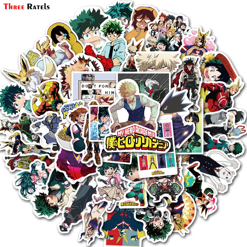 

50Pcs My Hero Academia Japan Anime Stickers for Laptop Skateboard Izuku Midoriya Might Boku No Hero Academia Character Decals