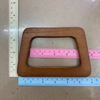 Круглая деревянная ручка для сумок ручной работы, детали для сумок ручной работы с зажимом, простая сумка, кошелек, декоративные аксессуары для сумок сделай сам