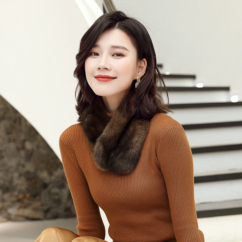 Lantafe Women Scarf Winter Warm Luxury Natural Fur Thickening Sable Mink Neck High Quality Whole Real |