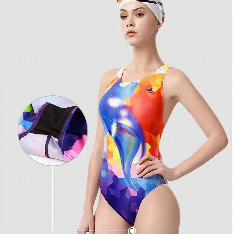Женский купальный костюм Yingfa профессиональные спортивные купальники для