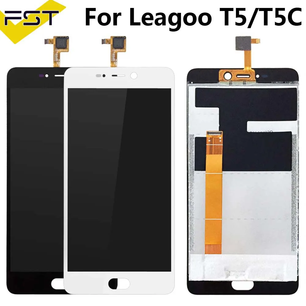 Черный/белый цвет для LEAGOO T5 T5C ЖК дисплей Дисплей и сенсорный экран Экран 5