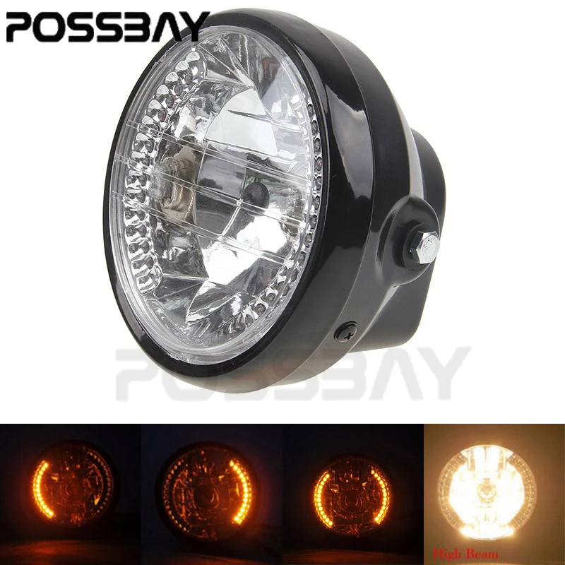 Фара мотоциклетная POSSBAY 6 3 дюйма 35 Вт H4 12 В|headlamps light|light signallight turn signal |