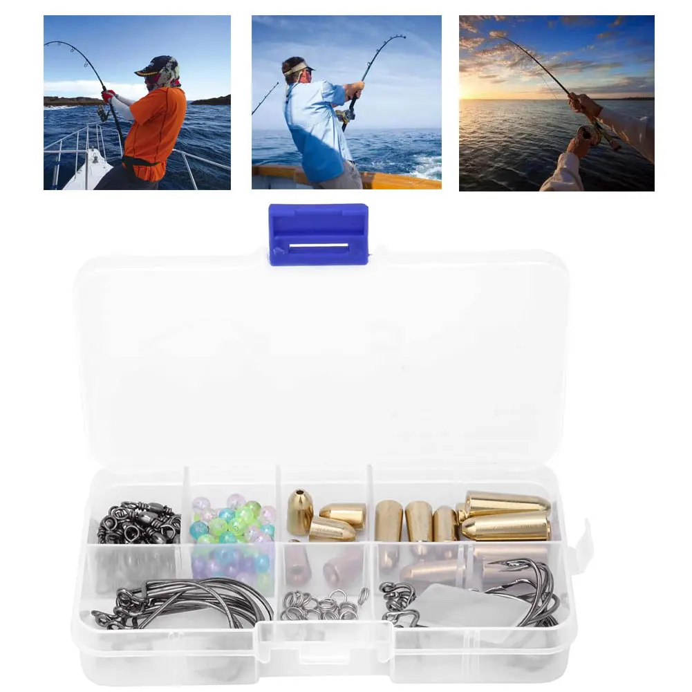 

Fishing Accessories Kit Fishing Lure Mixed Set Tackle Bait Set For Sea Freshwater Fishing Style2 115PCS Fishing Accessories Kit