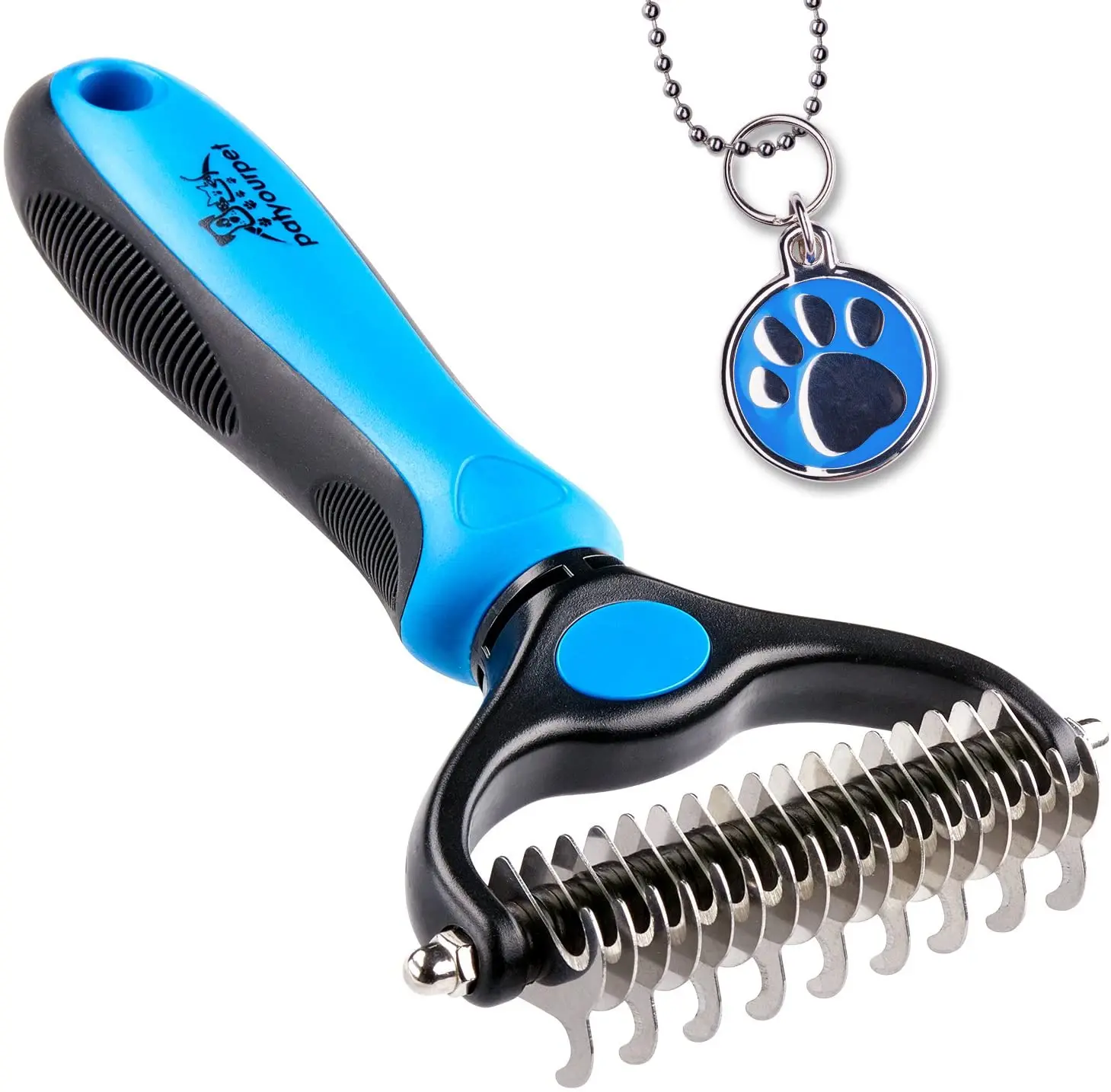 

Pet grooming tool-double-sided undercoat rake for cats and dogs-to easily remove mats and tangles (large size)