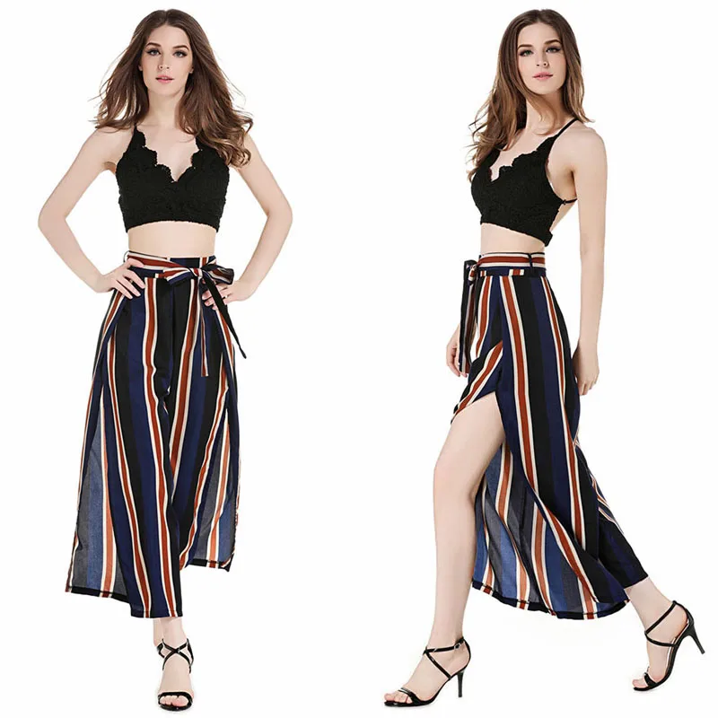 Женские брюки в европейском и американском стиле полоску сексуальные на