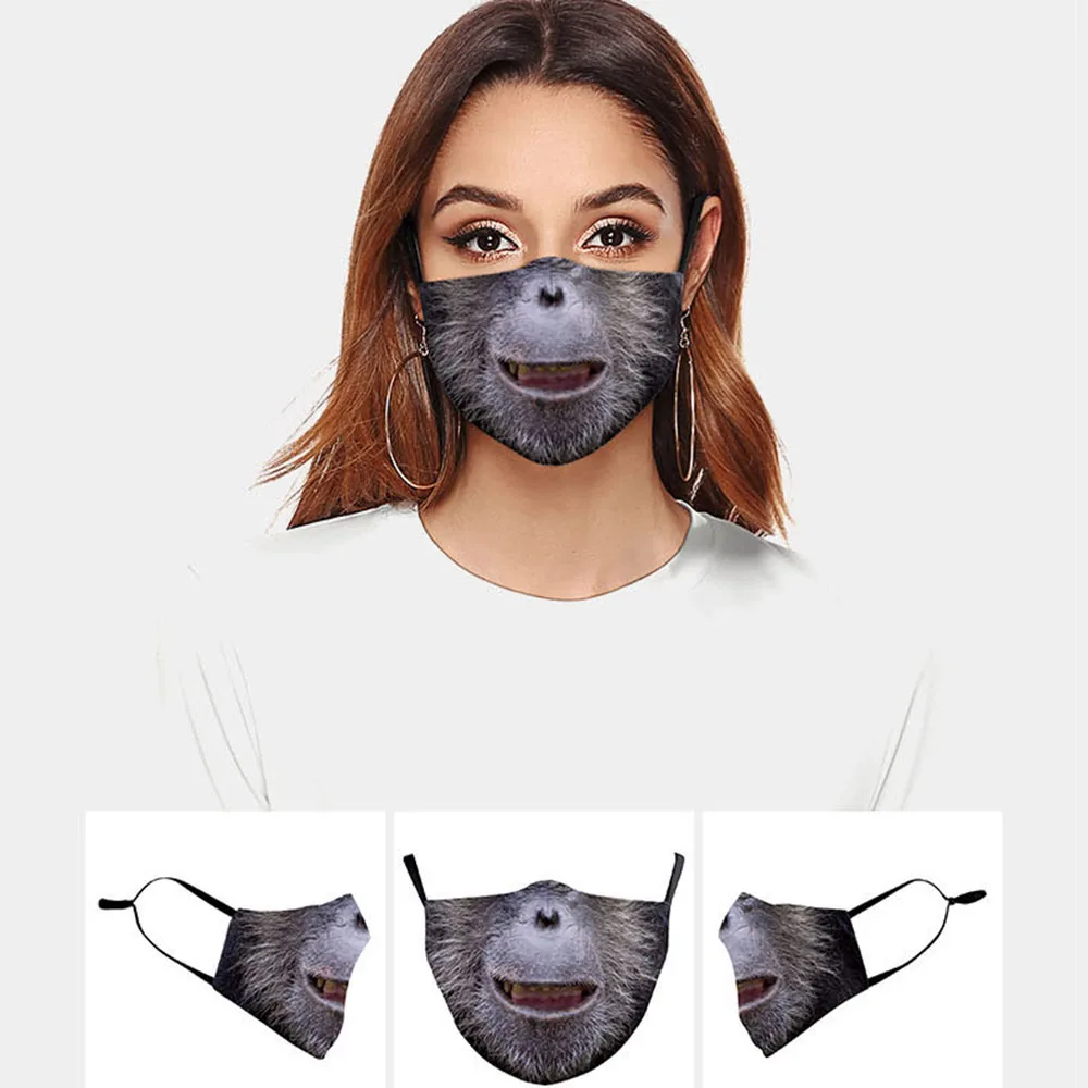 Funny Cartoon Orangutan Mouth Women's Men Unisex Cosplay Halloween Masks Breathable Cycling Face-Dustproof Adult Party Xmas Mask |