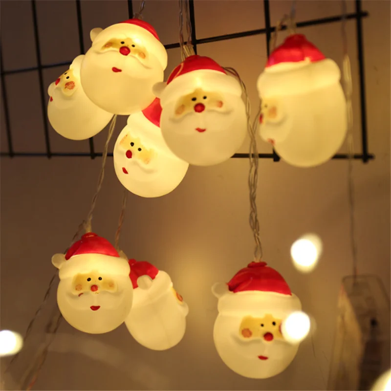 

10led Christmas Decoration Home Decoration Accessories Santa Snowman Led Light Christmas Tree Decoration Room Decor Fairy Lights