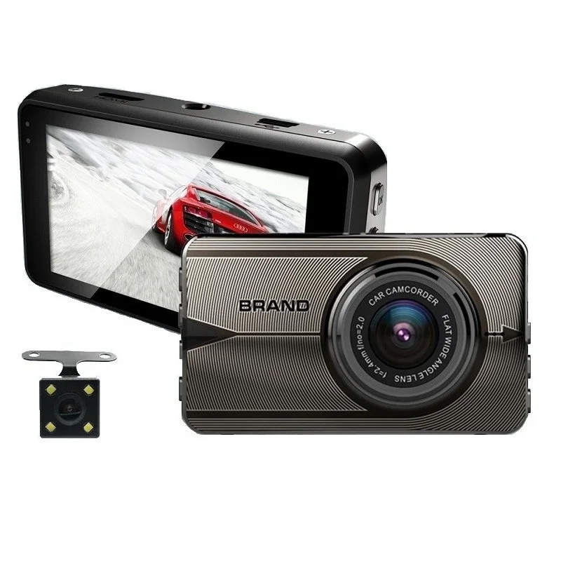 Автомобильный видеорегистратор с двумя объективами 3 дюймовый IPS экран FullHD 1080P