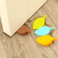 cute leaves door stop stoppers silicone windproof anti noise foor buffe holder baby security lock toys furniture hardware