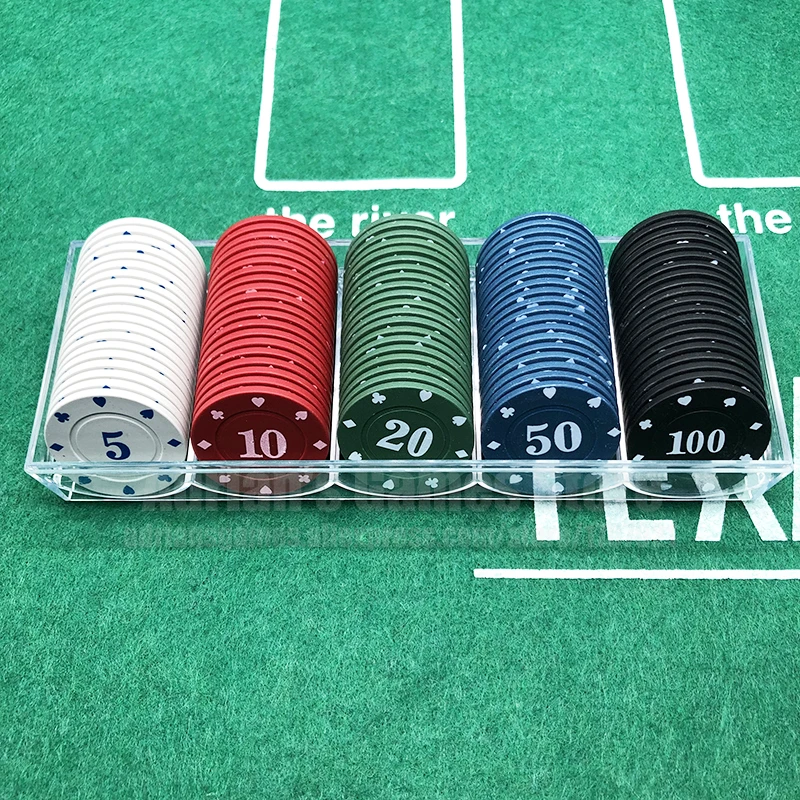 100 шт./компл. набор дешёвых чипсов для покера пластиковый игровой жетон казино 38*2