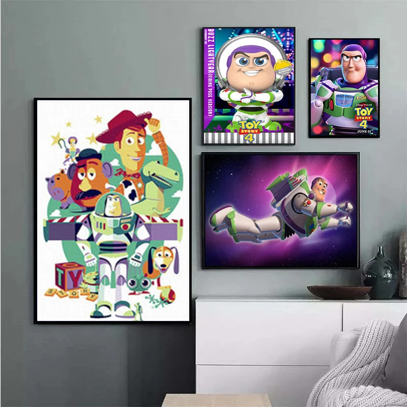 Disney мультфильм холст картины смешная история игрушек Вуди плакаты и принты