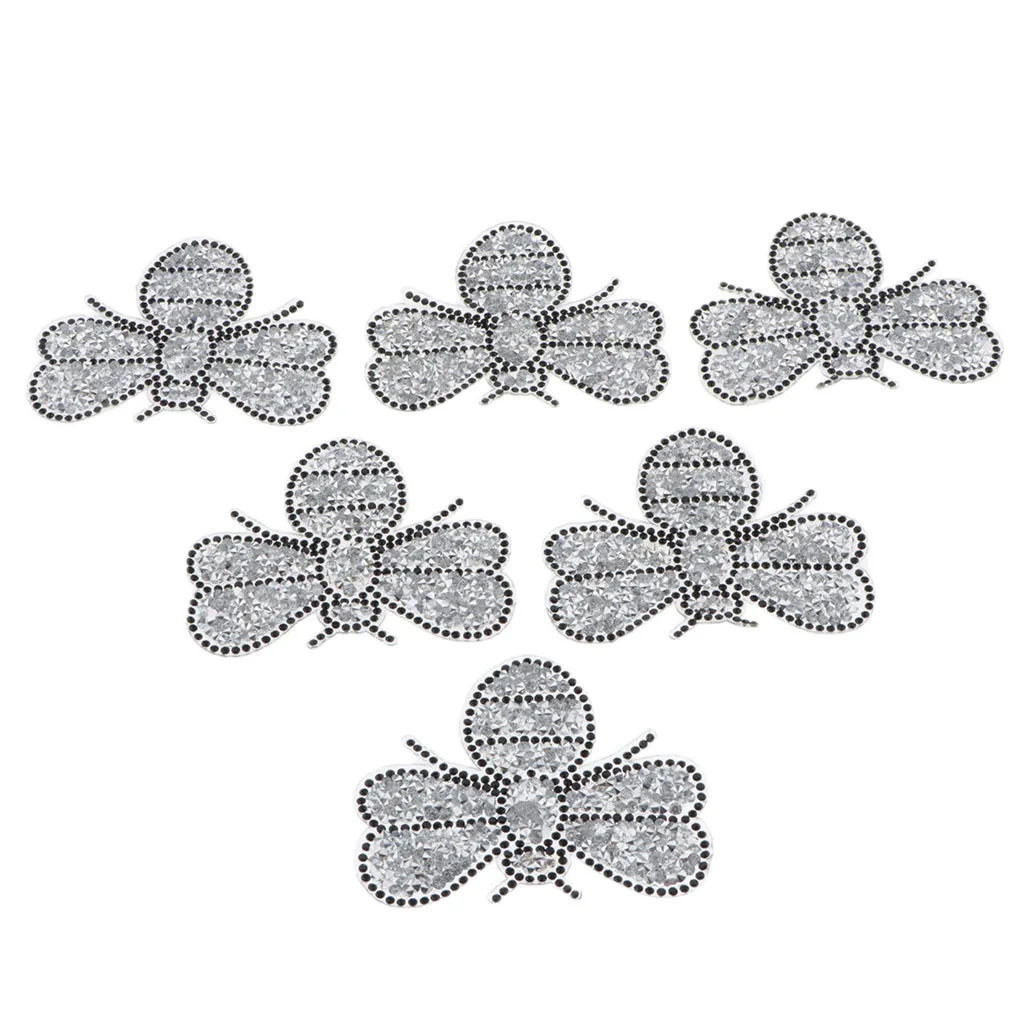 6 шт. пчелы дизайн железа на Кристалл патч для рюкзак брюки наклейка