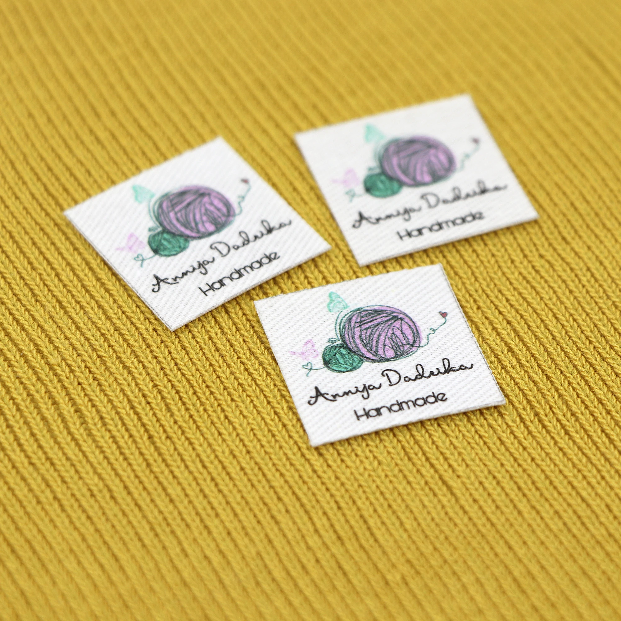 Этикетки для глажки на заказ 96 штук логотип или текст наклейки одежды квадратные