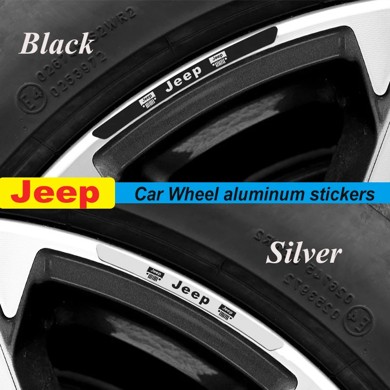 

Car Sticker Badge Wheel Stickers Auto Hub Decorative Decals For Jeep Grand Cherokee Wj Zj Compass Patriot Renegade Wrangler Jk