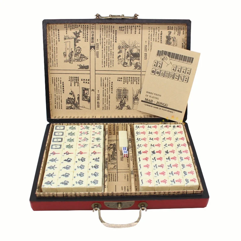 

Malaysia Mahjong Set Full Size Vintage Fidget Dice Portable Backgammon Family Medieval Funny Zegar Szachowy Family Table Games