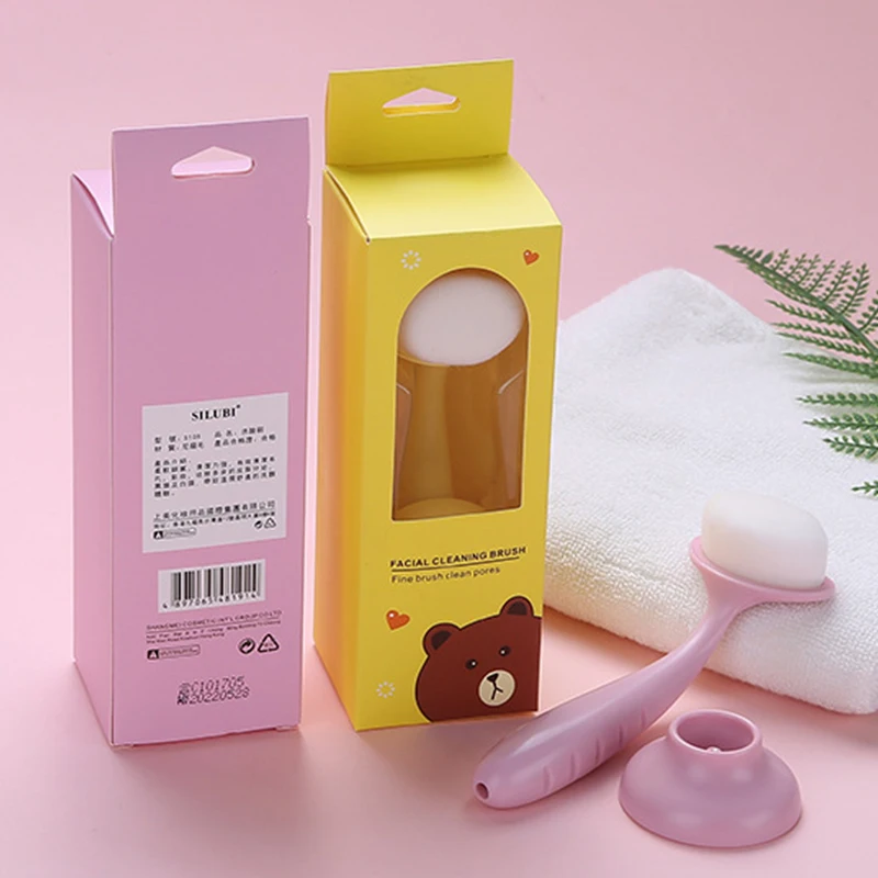 Силиконовая щетка для очищения лица инструмент средство случайные