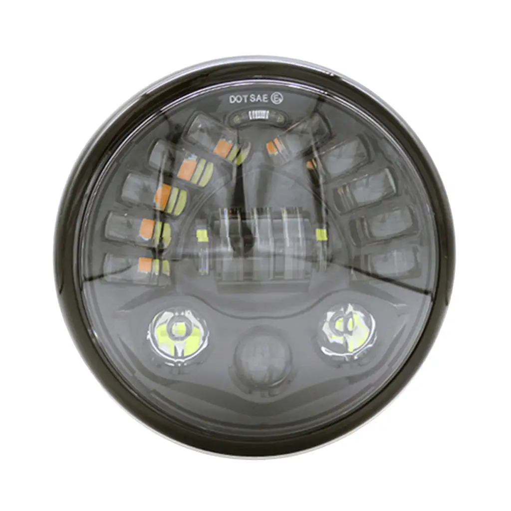 

7 Inch Projector LED Headlight for Harley Fatboy Motorcycles Headlamp 45W Black
