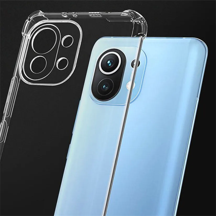 

Silicone Cases For Xiaomi 11 Lite Case+Mi11 Hidrogel Mi 11 Pro Back Film Mi 11Lite Screen protector clear Cover Mi 11 Lite Coque