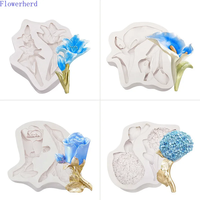 

Силиконовая форма для украшения торта, розы, мастики, форма для мыла выпечка