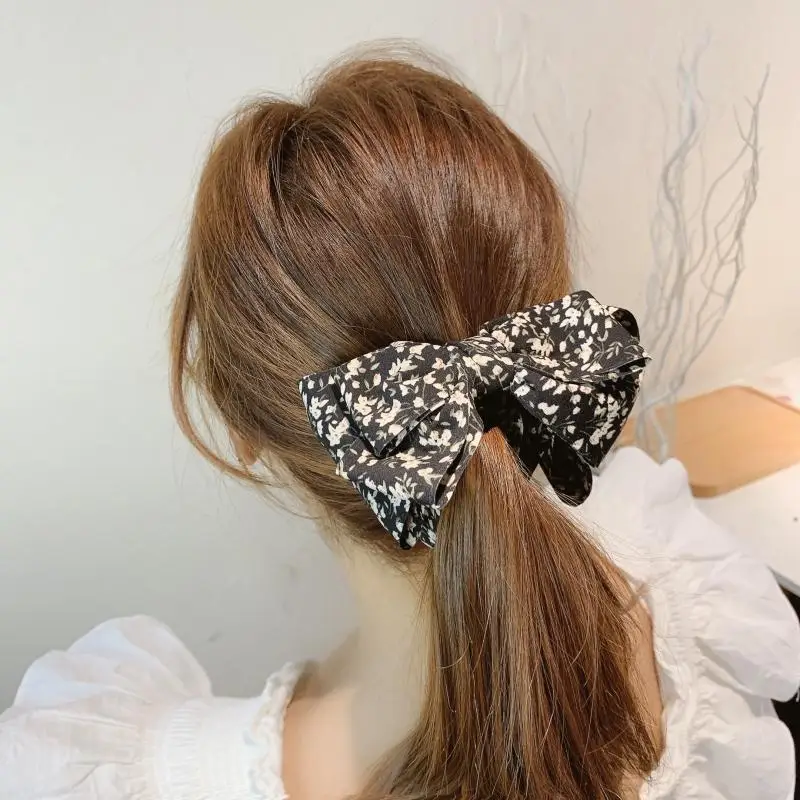 Заколка для волос женская вертикальная с бантом Зажим Шпилька |