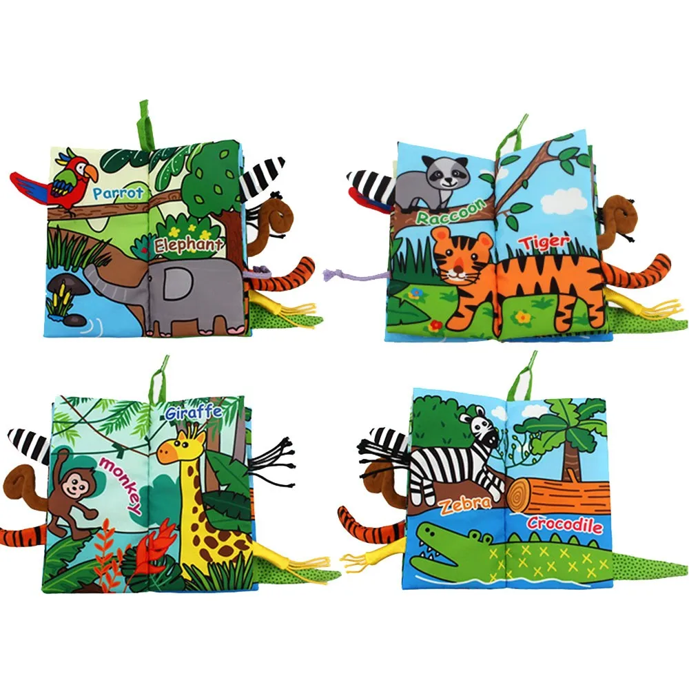Детские Тканевые книги для раннего развития детей Обучающие Развивающие с