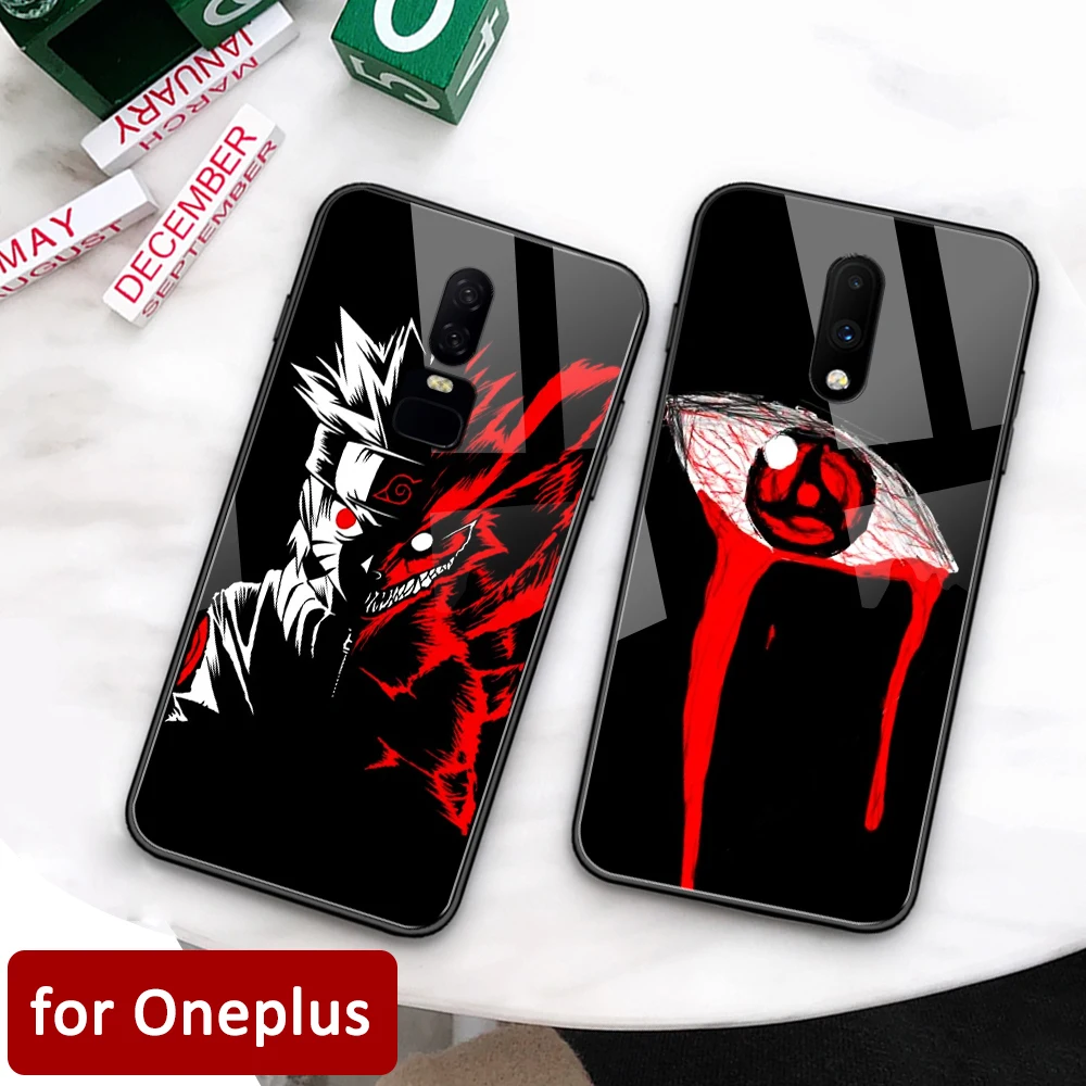 Чехол аниме для Oneplus 6t стеклянная задняя крышка чехол Наруто 5t оболочка 1 + 5 6 7