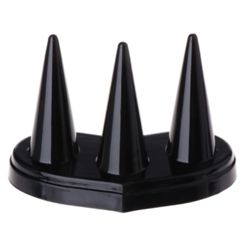 

Finger Ring Display Holder 3 Mounts Decor Storage Jewelry Stand Rack Accessories